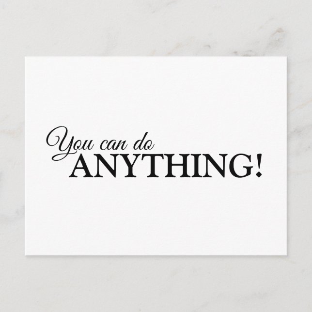 Cartão Postal Cartão-postal Inspiracional diz o que você precisa (Frente)