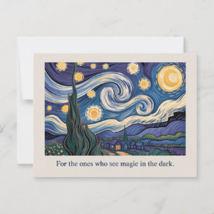 Cartão Postal Cartão-postal inspirado na arte - Van Gogh Starry 