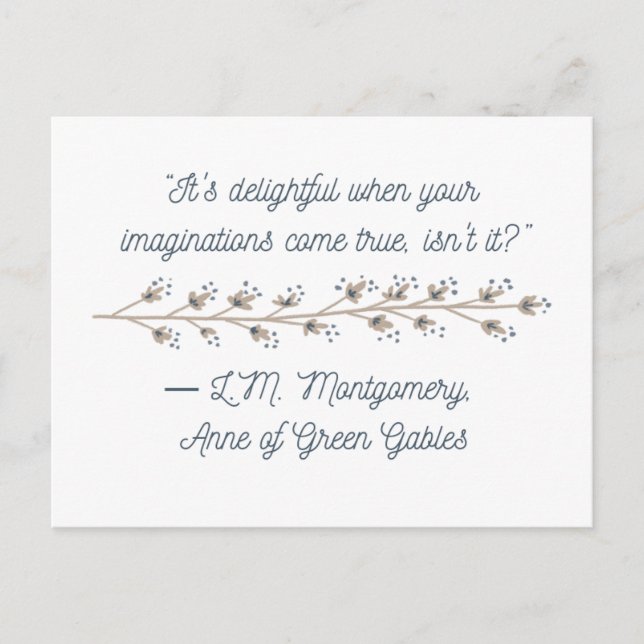 Cartão Postal Cartão-postal inspirado por Anne of Green Gables (Frente)