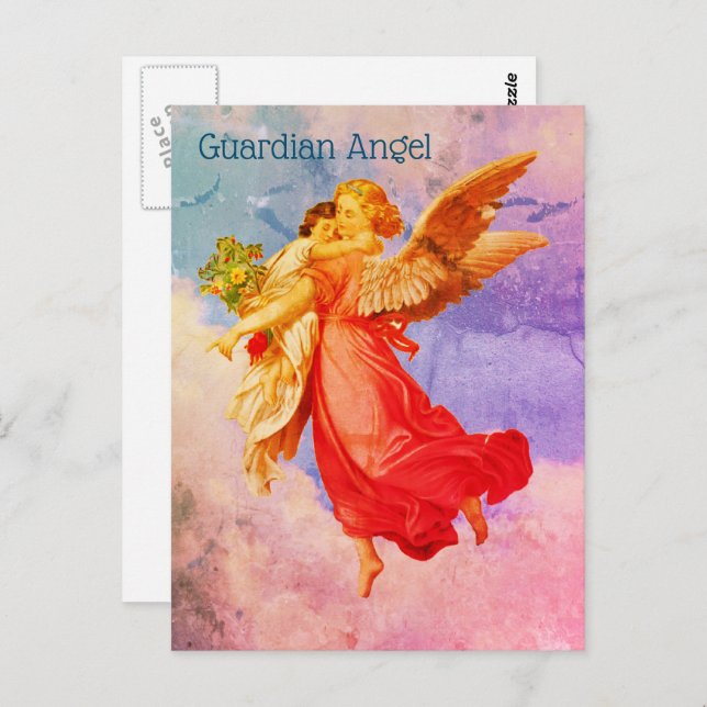 Cartão Postal Cartão-Postal Inspirativo Guardião E Filho (Frente/Verso)