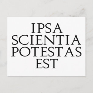 Cartão Postal Cartão-postal Ipsa Scientia Potestas Est
