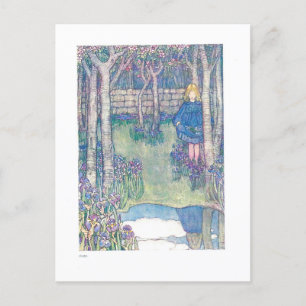 Cartão Postal Cartão-postal Irisis no Jardim Vintage Illustratio