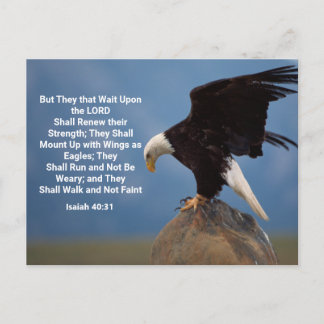 Cartão Postal Cartão-postal Isaiah 40:31 Montado em Eagle Wings