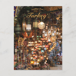 Cartão Postal Cartão-postal Istambul Bazaar na Turquia