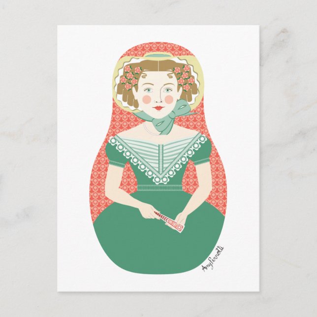 Cartão Postal Cartão-postal Ivy Matryoshka (Frente)