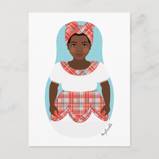 Cartão Postal Cartão-postal jamaicano Matryoshka (Frente)