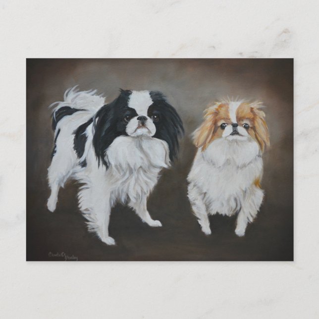 Cartão Postal Cartão-postal japonês de arte canina (Frente)