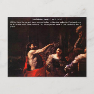 Cartão Postal Cartão-postal John Rebuked Herod