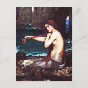 Cartão Postal Cartão-postal John William Waterhouse Mermaid