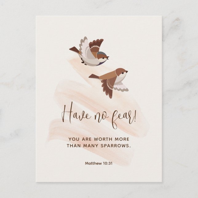 Cartão Postal Cartão-postal JW com Escritura, Matthew 10:31 | JW (Frente)