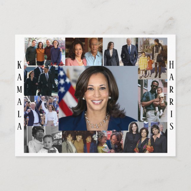 Cartão Postal Cartão-postal Kamala Harris Collage (Frente)