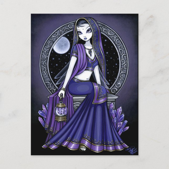 Cartão Postal Cartão-postal "Kami" Purple Moon Sari Fairy (Frente)