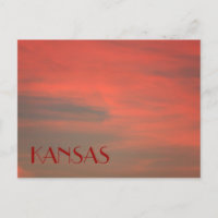 Cartão-postal KANSAS Red Sky