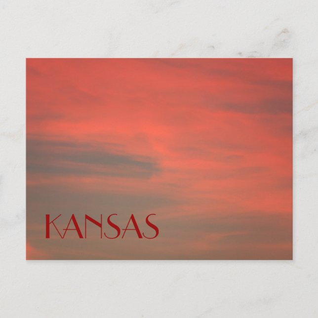 Cartão Postal Cartão-postal KANSAS Red Sky (Frente)