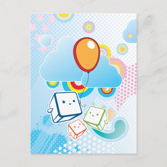 Cartão Postal Cartão-postal Kawaii (Frente)