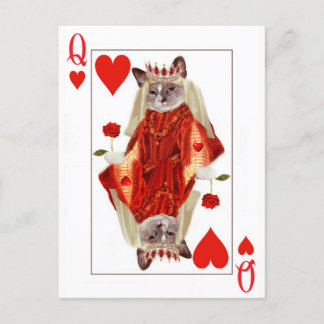 Cartão Postal Cartão-postal Kitten Queen of Hearts