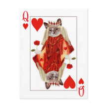 Cartão-postal Kitten Queen of Hearts