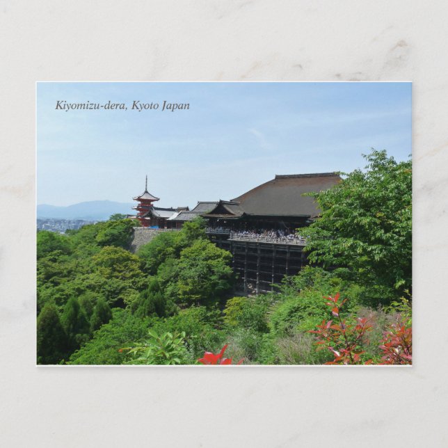 Cartão Postal Cartão-postal Kiyomizu-dera Temple Kyoto Japão (Frente)