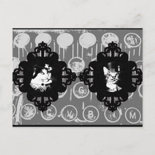 Cartão Postal Cartão-postal Lady Abigail e Sir Oswin Cat