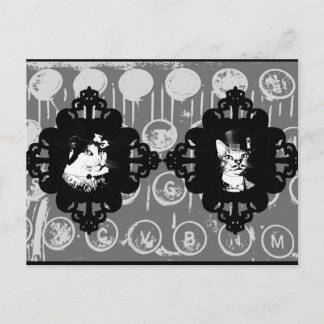 Cartão Postal Cartão-postal Lady Abigail e Sir Oswin Cat