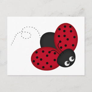 Cartão Postal Cartão-postal Lady Bug Luck