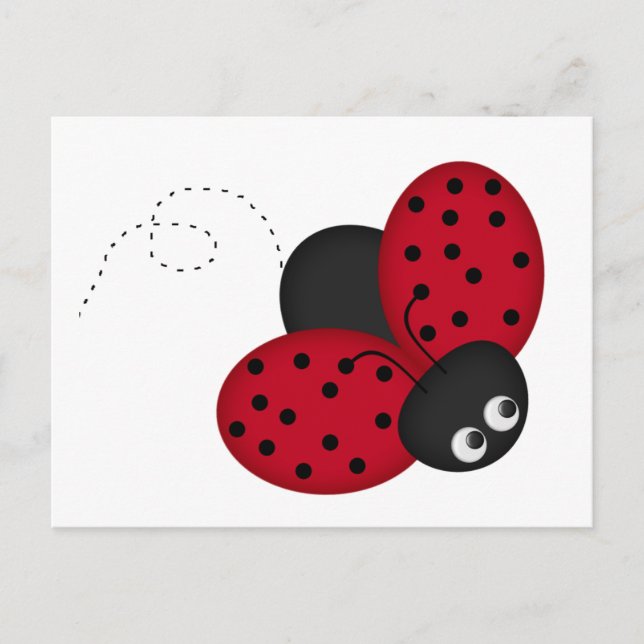 Cartão Postal Cartão-postal Lady Bug Luck (Frente)