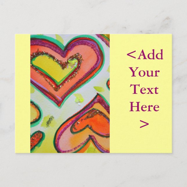 Cartão Postal Cartão-postal Laugh Two Hearts (Frente)