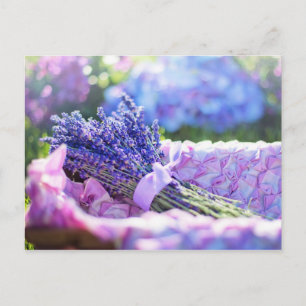 Cartão Postal Cartão-postal lavanda de Primavera Roxo de Cesto 