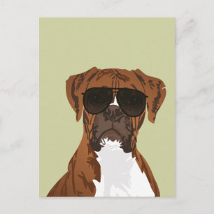 Cartão Postal Cartão-postal legal Boxeiro para Cachorros