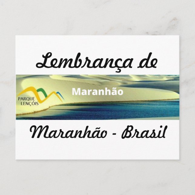 Cartão Postal Cartáo postal lembrança de Maranhão (Frente)