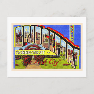 Cartão Postal Cartão-postal Letra Grande do Bridgeport Connecti