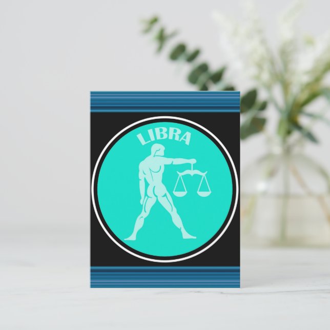 Cartão Postal Cartão-postal Libra (Em pé/Frente)