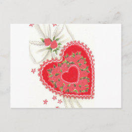 Cartão Postal Cartão-postal Lindo Rosa Rosa e Lace