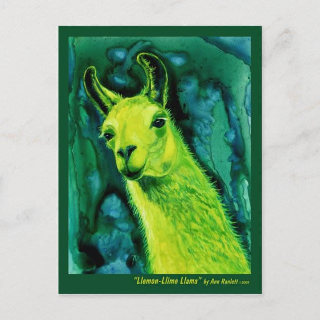 Cartão Postal Cartão-postal Llama - "Llemon-Llime Llama" (Frente)