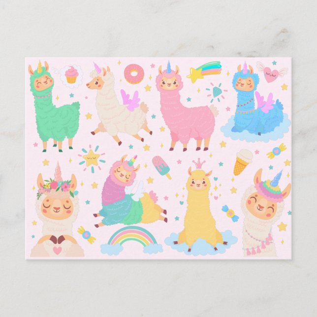 Cartão Postal Cartão-postal Llama Llove (Frente)