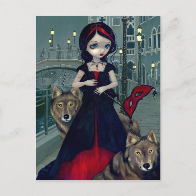 Cartão Postal Cartão-postal "Lobos de Veneza" (Frente)