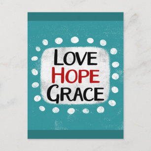 Cartão Postal Cartão-postal Love Hope Grace