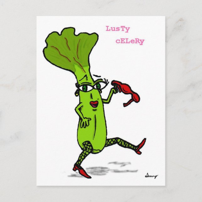 Cartão Postal Cartão-postal Lusty Celery (Frente)