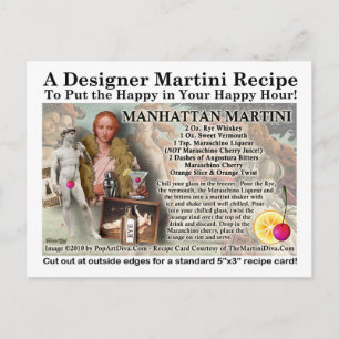Cartão Postal Cartão-postal Manhattan Martini