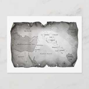 Cartão Postal Cartão-postal MAPA DE MESOPOTAMIA