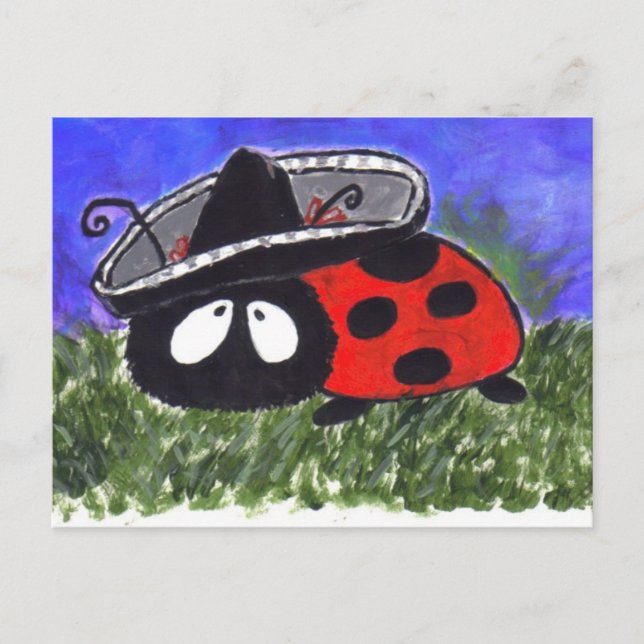 Cartão Postal Cartão-postal Mariachi Ladybug (Frente)