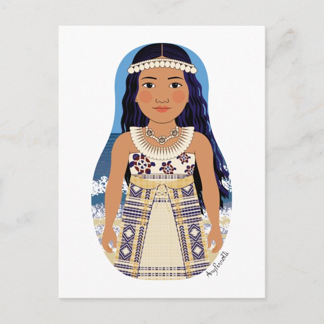 Cartão Postal Cartão-postal Marshallese Matryoshka (Frente)