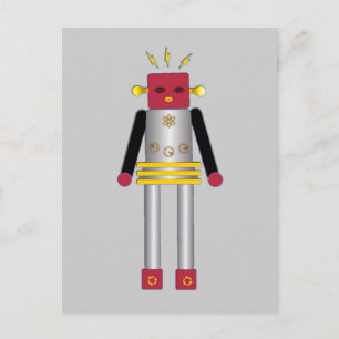 Cartão Postal Cartão-postal Martzkins Boy Robot © 2012 M. Mart