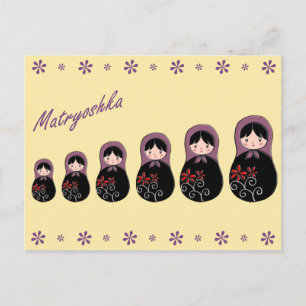 Cartão Postal Cartão-postal Matryoshka