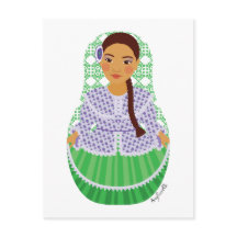 Cartão-postal Matryoshka argentino