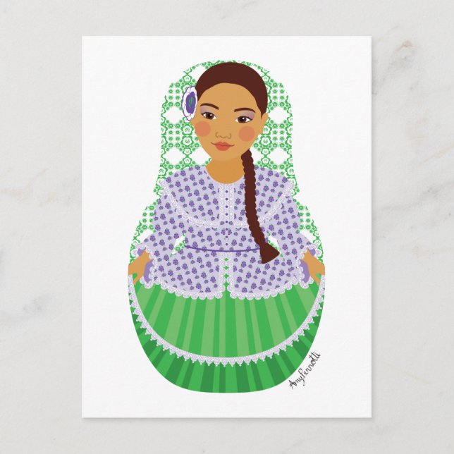 Cartão Postal Cartão-postal Matryoshka argentino (Frente)