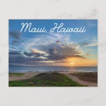 Cartão-postal Maui Hawaii Aloha Sunset Beach