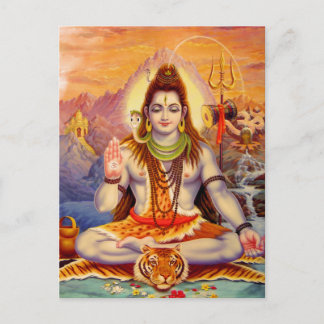 Cartão Postal Cartão-postal Meditativo Lord Shiva