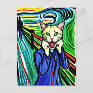 Cartão Postal Cartão-postal Meow