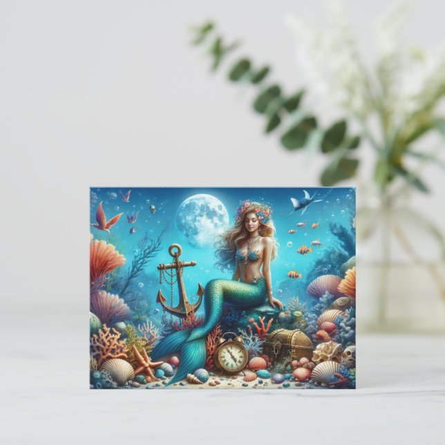 Cartão Postal Cartão-postal Mermaid (Em pé/Frente)